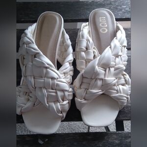 EGO Cream Braided Women's Sandals